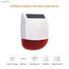 Sistemas de alarme 433MHz High Decibel Outdoor Solar Wireless Alarm Loudspeaker Smart Home Safety Burglar Alarm System STROBEMA DE ÁGUAs WX