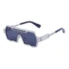 Lunettes de soleil de créateurs steampunk masculin, lunettes de soleil irrégulières pour 2024 Nouveau