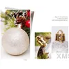 Party Decoration 30pcs 6cm Christmas Balls Golden Transparent Hanging Xmas Tree Ornaments Wedding Home Decor Drop Ship