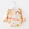 Cute Cartoon Baby Bibs Cotton Colorful Infant Bib Full Sleeve Gown Children Long Sleeve Apron Coverall Feeding Drawing Bibs 240514