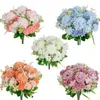 Fleurs décoratives en soie artificielle lilas balle chrysanthemum pour le mariage décoration de Noël de Noël Bouquet de bridet bricolage décor mural