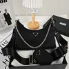 2024 Новая дизайнерская сумка 2005 Hobo 3 кусочки сумки Crossbody Sale Luxury Pleackbag Women Lady высокая качественная черная белая сеть Canvas Fashion Wallet Bag 5A