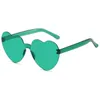 Godisfärg hjärtformade solglasögon ins internet kändis gelé persika hjärta solglasögon för mode kvinnor män