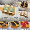 Designers Pool Pillow Mules Women Sandals Sunset Flat Comfort Mules Padded Front Strap Slippers Fashionable Easy-to-wear Style Slides