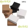 Gift Wrap 50st/Lot Square White Handmade Candy Soap Box Jewelry Black Packing Boxes Wedding Birthday Presents Presents Förpackningar Dh12d