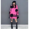 Casual Dresses NYFS 2024 Winter Korean Sweater Dress Vestidos Robe Elbise Loose Plus Size Long Sleeve Thicken Knitting Women