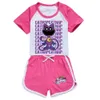 Ensembles de vêtements souriants Contrages Cat Nap Vêtements Childrens T-shirt Été Bébé garçons Short à manches courtes Shorts 2 pièces Girls Preschool Girls Vêtements décontractés D240514