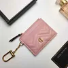 Popular Designer Credit ID Card Holder Purse Luxury Sheepskin Leather Wallet Money Bags Case Mens Womens Fashion Cards Bag Classic Card Holder Cool