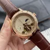 Top AAAAA PatekPhilippe Watch Mechanische automatische beweging Watch Luxe horloge waterdicht lederen band Sappire Mens Designer Watch Montre de Luxe 652