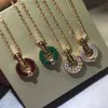 Kettingontwerper voor vrouw bulgarie luxe charme ketting baojia volledige diamant ronde cake munt ketting vrouwelijk fritillaria high edition licht luxe stijl v gold co