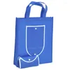 Storage Bags 20 Pieces Non-Woven Shopping Bag With Handle Easy Carry Fold Into Wallet Favor Reusable Logo Customized Personalized