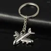 Party Favor 60pcs Metal Airplane Keychain Creative 3D Aircraft Model Key Ring Keyfob For Aviation Pilot Gift