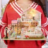 Arkitektur/DIY House Large Doll House Casa de Boneca Miniature Diy Puzzle Toy Model trämöbler Toys Födelsedagspresenter Sweet Word Dollhouse