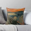 Travesseiro O grito de Edvard Munch lanch Couch Pillows Bordeded Cover estético