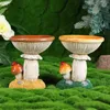 Смола декоративное ремесло грибные грибные карликовые кормушки для оформления сада.