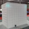 Оптовая торговля 5x5x3mh (16,5x16,5x10 -футов) Бесплатный корабль Высококачественный белый куб надувная фотобудка фотобудская палатка свадебная дом с светодиодом для вечеринки
