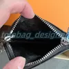 Vintage Mens high quality black purse designer bag classic small zippy wallets coin purse mini keychain Card Holders Leather luxury lady Key pouch with box change bag