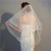 Hochzeitshaarschmuck einfach und kurz doppelt geschichtete Kopftuch Braut Hochzeitskleid heißes Verkaufszubehör mit Haarkamm und exquisites elastisches Netz