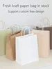 Wrap regalo fresco Regali di shopping da asporto personalizzato logo stampato Kraft Paper Packaging Borse Borse Cussition