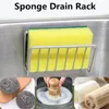 Kitchen Storage Household Rack Metal Sink Shelving No-punch Drain Stand Sponge Holder Shelf With Suction Cup