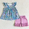 Vêtements Ensemble de vêtements pour bébés filles shorts de vache occidentale pour enfants de la mode