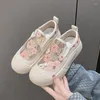 Casual Shoes Bean Small White Soft Soled Slip-on Bread Cherry Blossom Sequin Shoes--A08