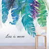 Wallpapers Nordic Ins Wind Plant Palm Leaf Wall Sticker Bedroom Living Room Minimalist Aesthetic Decoration Self-adhesive PVC