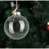 الزجاج الزجاجي Bauble Clear Xmas الزفاف كرات الزفاف 3 80mm عيد الميلاد الحلي الهدية