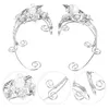 Backs Earrings Butterfly Fairy Elf Ear Cuff No Pierced Cuffs Clip Sparkling Zircon Crystal Women Fashion Jewelry