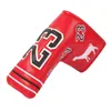 Cuir Shabier Red # 23 Strong Magnetic Closure Golf Golf Putter Head Cover 240513