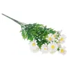 Decoratieve bloemen Daisy Artificial 15 Heads 36cm plastic planten herbruikbare nep voor bruiloft tuindecor in/buiten