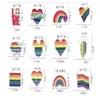 Creative Rainbow brooch, Love Rainbow Bridge Rainbow Flag Alloy Emblem Cartoon Cute Clothing Pins, and Small Accessories AB289