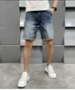 Men's Jeans designer Thin light blue jeans men's shorts, high-end loose straight leg pants, summer ultra-thin 98D5