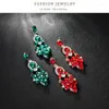 Boucles d'oreilles de cerceau bijoux long lustre Crystal for Women Wedding Accessories Gifts Style