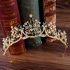Headpieces Romantic Princess Crown for Women Handmade Rhinestone Tiara Pearl Headband Birthday Wedding Party Accessories smycken gåvor