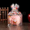 Transparent Decoration PVC Gift Wrap Christmas Box Packaging Santa Claus Snowman Candy Apple Boxes Party Supplies P1202 es