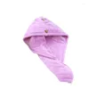 Towel Super Absorbent Hair Cute Cap Quick Dry Solid Color Bathroom Shower Women Wipe Head Towels Microfiber Household