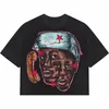Herr t -skjortor y2k skjorta män kvinnor vintage hip hop graffiti grafik tryckt streetwear goth degenerera konstmönster överdimensionerad unisex