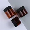 Amber Pet Plastic Cosmetic Cosmetic Face Hand Lotion Cream Bottles with Black Vis Cap 60 ml 100ml 120 ml EJPOQ RVTSA