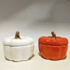 Candle Holders 1pc Pumpkin Shaped Stick Durable Ceramic Candleholder Stand Orange