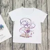 T-shirts WaterColor Ballerina Girl Girl T-shirt White Gymnastics Dance Childrens T-shirt per bambini T-shirt casual T240513