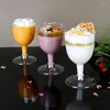 Tasses jetables Paies 25pcs Small Veron Verre en plastique dur Aviation Aviation Casse Pudding Pudding Ice Cream Dessert Gobblet Champagne