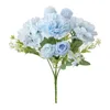 Fleurs décoratives 1pc Silk Artificial Flower Carnation Rose Christmas Wedding Bridal Bouquet Wreath Home Garden Arch Decoration DIY CADE