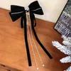 Hårtillbehör Diamond Bow Snowflake Tassel Clip Sweet Ribbon Spring Elegant Pending High-End Headwear