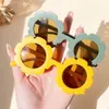 Accessoires de cheveux 3pcs / ensemble Coton Bows Clips de cheveux Lunettes de soleil pour enfants filles mignonnes Vintage Sun Verres de fleur cool Headwear Accessoires de cheveux Cadeaux