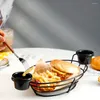 ティートレイフレンチフライドフライドバスケット食器スナックプレートチキンウィングフライドキッチン家庭用アイテム