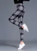 Kvinnors leggings Plaid Leggings Kvinnor Sexiga byxor Push Leggings Fashion Fitness Leggins Gym Sporting High midjebyxor Y240508