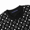 Mens 2024 T-shirt Designer New Casual 100% Pure Cotton Resistant Classic Star en forme de lettre en forme de lettre Couple à manches courtes Shirt Black and White Taille asiatique S-XL