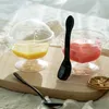 Engångskoppar sugrör 50st netto rött litet vinglas mousse cup pudding glass gelé rensar plast kreativ dessert med lock