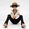 Action Toy Figures Anime One Piece 10cm Monkey D Luffy Figure Model Toys Sabo Ace Doll Cake Car Decoration Collection Doll Toy Y240514